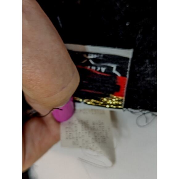 Vtge Boho American Cruiser Black Glistening eyelash Yarn Shrug Sz 4-6 See Desc - Picture 7 of 7